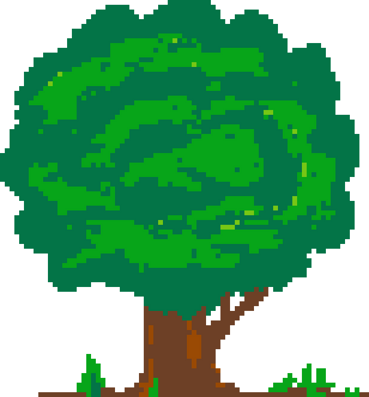 Green Pixelated Tree